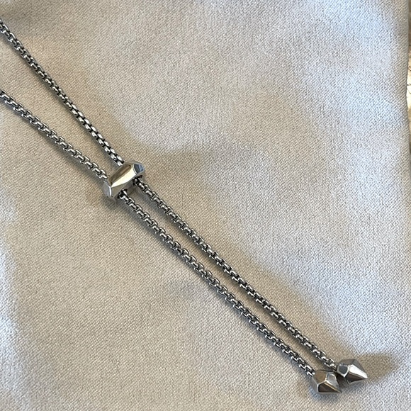 Kendra Scott Adjustable Rhyan Necklace Rhodium Black - Picture 5 of 7